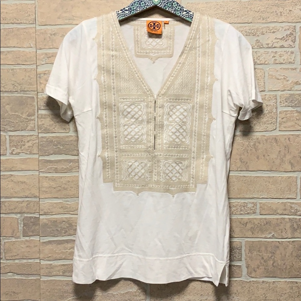 Tory Burch tee embroidered medium